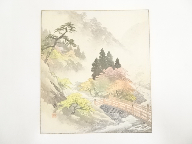 JAPANESE ART / SHIKISHI / HAND PAINTED SCENERY